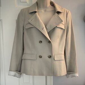 Women's Cream Double-Breasted Jacket